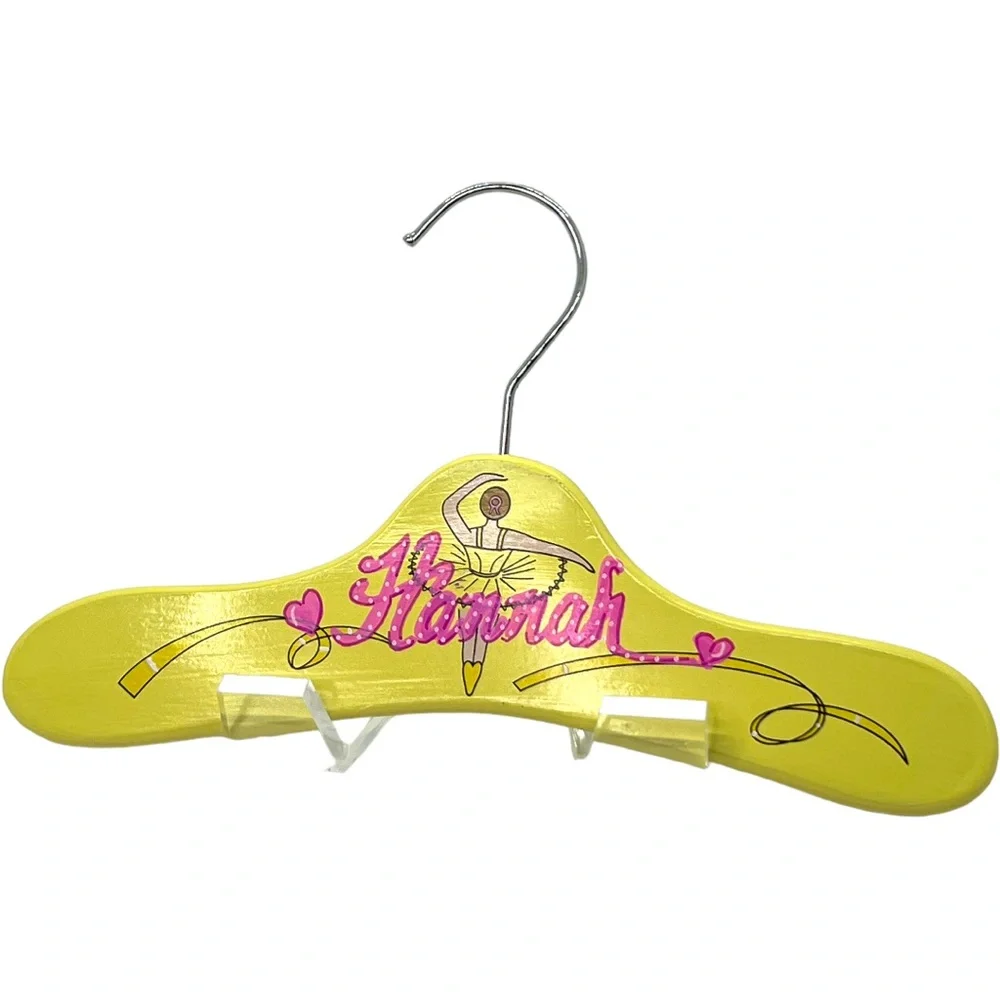 Closet Hangers Kidorable Hannah Personalized Painted Green and Pink
